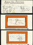 AZAY LE FERON : 6 lettres dont 3 cursives "35 Azay le Ferron" et 3 avec PC 218 et GC 271. TB