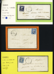 8 plis dont 2 cursives "35 Chabris" et lettres avec T22 et T24. TB