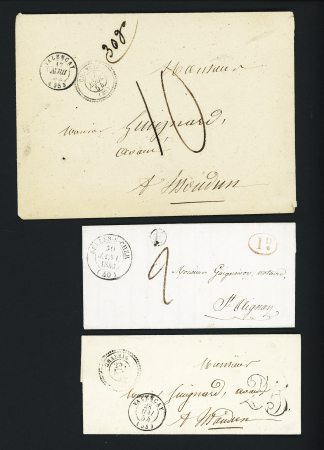 10 lettres de Chabris dont n°46 OBL T17 sur lettre avec CAD convoyeur-station "Chabris-Gièvres T. Vier" (1871 - ind 15). TB