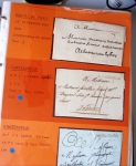 Bel album brun simili-cuir Leuchtturm avec boitier contenant 37 marques postales de Chateauroux + 6 décrets et documents dont plis de la Révolution Française. A étudier. TB
