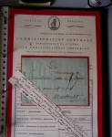 Bel album brun simili-cuir Leuchtturm avec boitier contenant 37 marques postales de Chateauroux + 6 décrets et documents dont plis de la Révolution Française. A étudier. TB