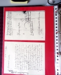 Bel album brun simili-cuir Leuchtturm avec boitier contenant 37 marques postales de Chateauroux + 6 décrets et documents dont plis de la Révolution Française. A étudier. TB