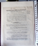 Bel album brun simili-cuir Leuchtturm avec boitier contenant 37 marques postales de Chateauroux + 6 décrets et documents dont plis de la Révolution Française. A étudier. TB