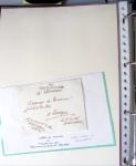 Bel album brun simili-cuir Leuchtturm avec boitier contenant 71 plis de ou pour Chateauroux avec MP et CAD dont lettre pour Chateauroux avec MP ronde "Bureau français Rome", 3 MP rouges "P 35 P Chateauroux", 2 franchise