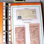 Bel album brun simili-cuir Leuchtturm contenant 87 lettres classiques affranchies de Chateauroux dont 2 AFF n°10, 3 AFF n°17, avec timbres-taxe carrés, 5 AFF Bordeaux, convoyeurs-stations etc. TB