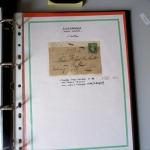 Bel album brun simili-cuir Leuchtturm contenant 87 lettres classiques affranchies de Chateauroux dont 2 AFF n°10, 3 AFF n°17, avec timbres-taxe carrés, 5 AFF Bordeaux, convoyeurs-stations etc. TB