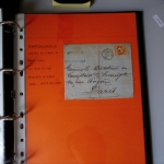 Bel album brun simili-cuir Leuchtturm contenant 87 lettres classiques affranchies de Chateauroux dont 2 AFF n°10, 3 AFF n°17, avec timbres-taxe carrés, 5 AFF Bordeaux, convoyeurs-stations etc. TB