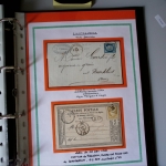 Bel album brun simili-cuir Leuchtturm contenant 87 lettres classiques affranchies de Chateauroux dont 2 AFF n°10, 3 AFF n°17, avec timbres-taxe carrés, 5 AFF Bordeaux, convoyeurs-stations etc. TB