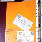 Bel album brun simili-cuir Leuchtturm contenant 87 lettres classiques affranchies de Chateauroux dont 2 AFF n°10, 3 AFF n°17, avec timbres-taxe carrés, 5 AFF Bordeaux, convoyeurs-stations etc. TB