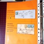 Bel album brun simili-cuir Leuchtturm contenant 87 lettres classiques affranchies de Chateauroux dont 2 AFF n°10, 3 AFF n°17, avec timbres-taxe carrés, 5 AFF Bordeaux, convoyeurs-stations etc. TB