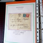 Bel album brun simili-cuir Leuchtturm contenant 87 lettres classiques affranchies de Chateauroux dont 2 AFF n°10, 3 AFF n°17, avec timbres-taxe carrés, 5 AFF Bordeaux, convoyeurs-stations etc. TB