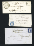19 plis avec marques postales et lettre affranchies de Chatillon sur Indre dont 2 ports payés 41 x 17mm, boites rurales etc. Joli lot