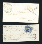 19 plis avec marques postales et lettre affranchies de Chatillon sur Indre dont 2 ports payés 41 x 17mm, boites rurales etc. Joli lot