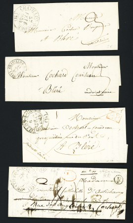 19 plis avec marques postales et lettre affranchies de Chatillon sur Indre dont 2 ports payés 41 x 17mm, boites rurales etc. Joli lot