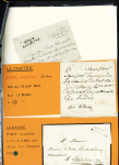 42 plis de La Châtre dont ports payés, lettres affranchies (dont 2 BM dans un ovale). Bel ensemble