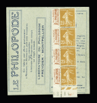 N°235-CP1 Carnet LE PHILOPODE, 4 timbres, **, TTB