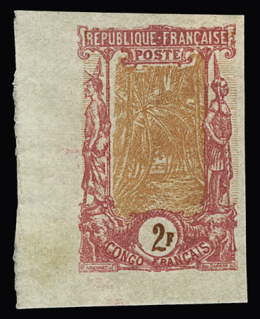 N°40 2f, essai de couleur rose et orange sur papier