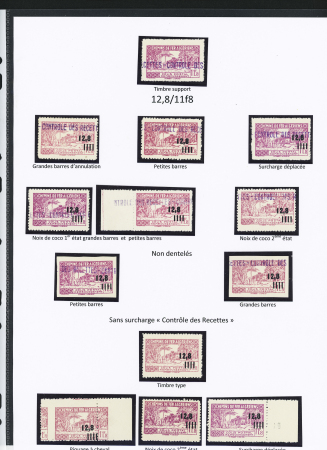 N°175, 12 timbres dont 4 sans surch. « C des R »