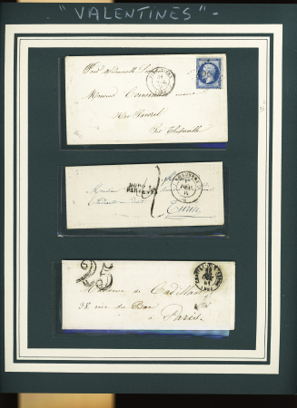 Lot de 63 lettres VALENTINES, principalement France,