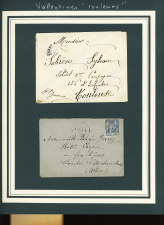 Lot de 63 lettres VALENTINES, principalement France,