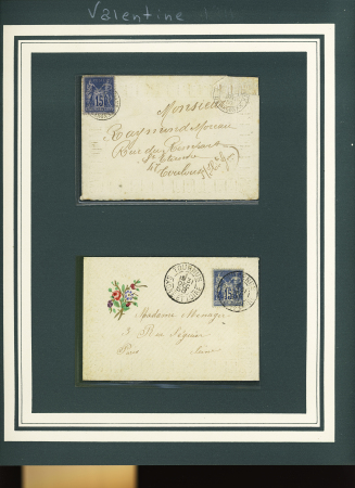 Lot de 63 lettres VALENTINES, principalement France,