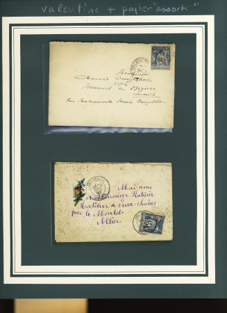 Lot de 63 lettres VALENTINES, principalement France,