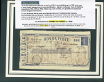 Collection de 12 BONS DE POSTE sur pages dont F1, K1,