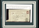 Collection de 12 BONS DE POSTE sur pages dont F1, K1,
