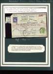 Collection de 12 BONS DE POSTE sur pages dont F1, K1,
