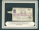 Collection de 12 BONS DE POSTE sur pages dont F1, K1,