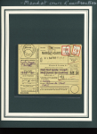 Collection de 12 BONS DE POSTE sur pages dont F1, K1,
