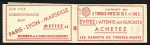 N°1011C-C1b 25f Muller carnet avec variété découpe