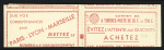 N°1011C-C1c 25f Muller carnet avec variété découpe