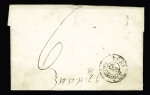 MP rouge "P 42 P Ancenis" (1824 - rouge - 30 x 12mm). TB