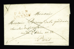 MP rouge "P 42 P Ancenis" (1824 - rouge - 30 x 12mm). TB