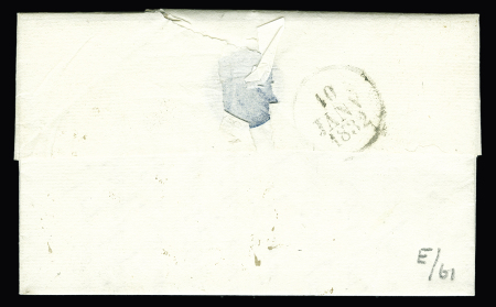 Lettre avec cursive "42 Croisic" + CAD T12 Guérande (1832). Ind 14. TB