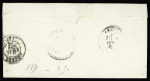 LST avec T16 Guérande (13 oct 1870) + "PP" encadré rouge (lettre civile avec AFF numéraire faute de timbres pendant la guerre franco-prussienne). TB