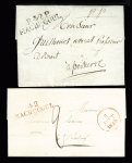 2 MP : "42 Machecoul" (rouge - 41 x 9mm - ind 15) + "P 42 P Machecoul" (45 x 12mm - ind 16). TB
