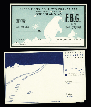 3 CP neuves des EPF : Groenland 48 FBG - aurore boréale - Samivel (traces de chenilles et boite de sardines). TB