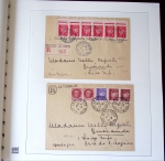 Album Safe brun contenant 16 plis de la Poche de Saint-Nazaire (1944 - 1945). Lot varié dont 1 lettre AFF guerre n°8. TB