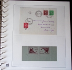 Album Safe brun contenant 16 plis de la Poche de Saint-Nazaire (1944 - 1945). Lot varié dont 1 lettre AFF guerre n°8. TB