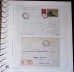 Album Safe brun contenant 16 plis de la Poche de Saint-Nazaire (1944 - 1945). Lot varié dont 1 lettre AFF guerre n°8. TB