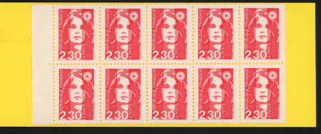 N°2614-CP1 Marianne de Briat 2f30 carnet LA POSTE