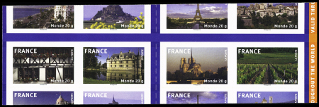 Adhésifs Carnet BC329 La France en timbres, spectaculaire