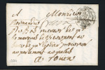 MP PP orné d'un lys + "franc" manuscrit sur lettre