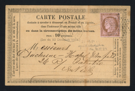 Carte Postale Annonce, 4 entailles, modèle N°9, 10c