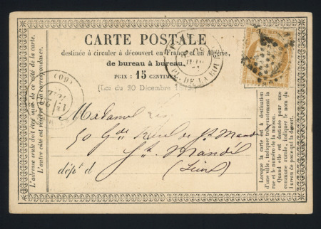 CP Annonces modèle N°10, 15c Cérès étoile 1, Baisse