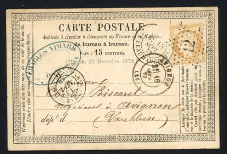 CP Annonces modèle N°10, 15c Cérès étoile 12,