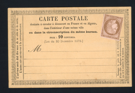 CP Annonces modèle N°9, 10c Cérès neuf, Malles