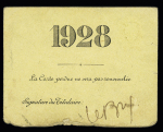 Carte de circulation automobile établie par la préfecture de police avec signature autographe de Le Brix (1928). TB